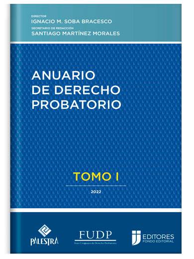 ANUARIO DE DERECHO PROBATORIO tomo I ANUARIO DE DERECHO PROBATORIO tomo I