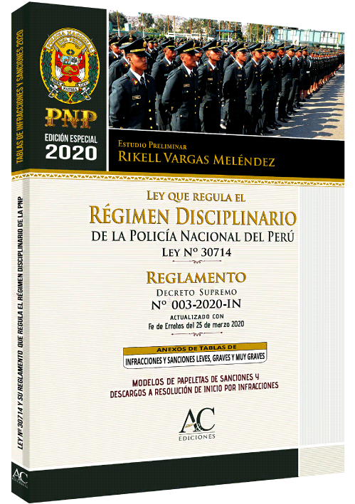 LEY QUE REGULA EL REGIMEN DISCIPLINARIO DE LA POLICIA NACIONAL DEL PERU LEY 30714 LEY QUE REGULA EL REGIMEN DISCIPLINARIO DE LA POLICIA NACIONAL DEL PERU LEY 30714